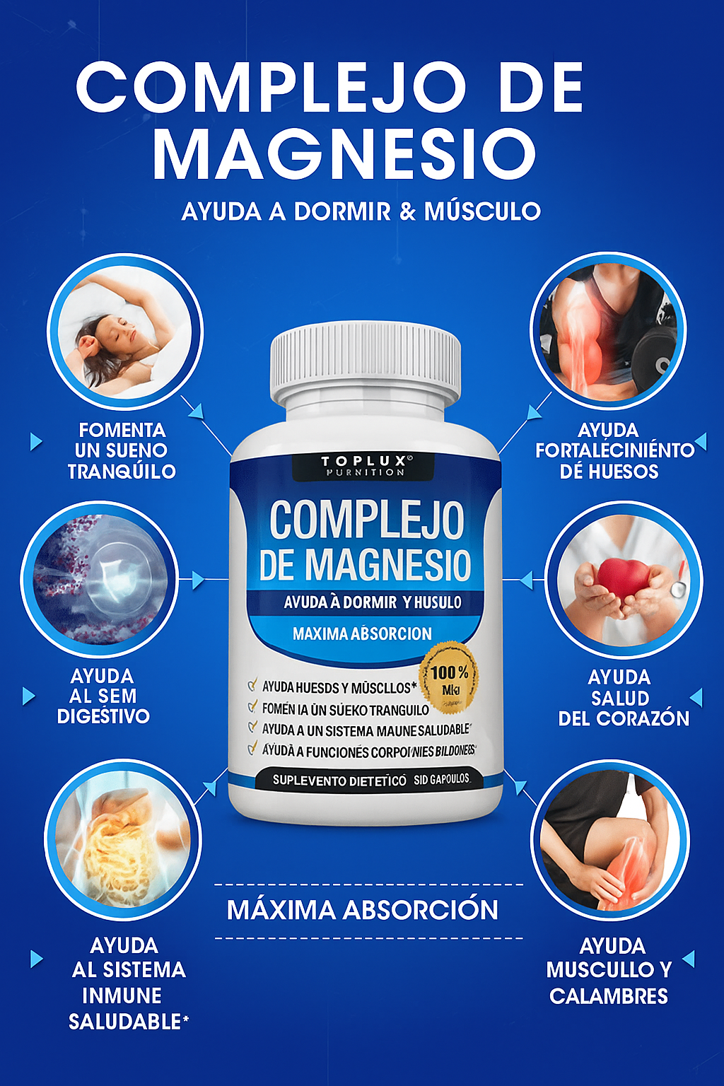 Complejo de magnesio 8 en 1 🇺🇸 Producto 100% Americano BLACK FIRDAY.