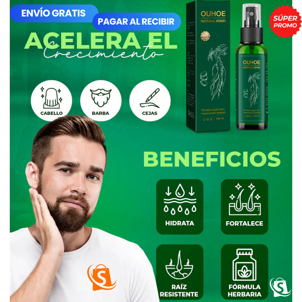 🌿 ¡Cuida tu cabello con el poder natural del Tónico Capilar OUHOE! 🔥 ¡