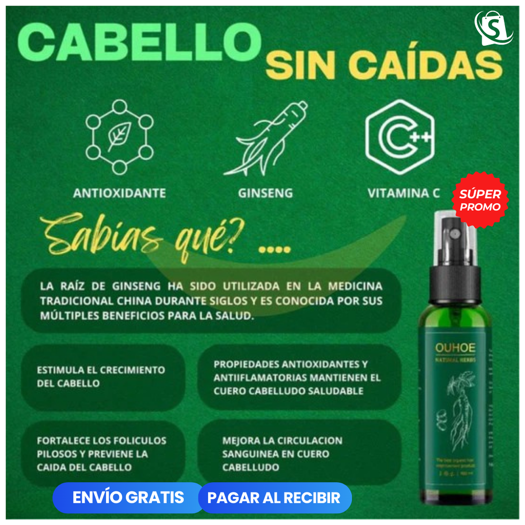 🌿 ¡Cuida tu cabello con el poder natural del Tónico Capilar OUHOE! 🔥 ¡