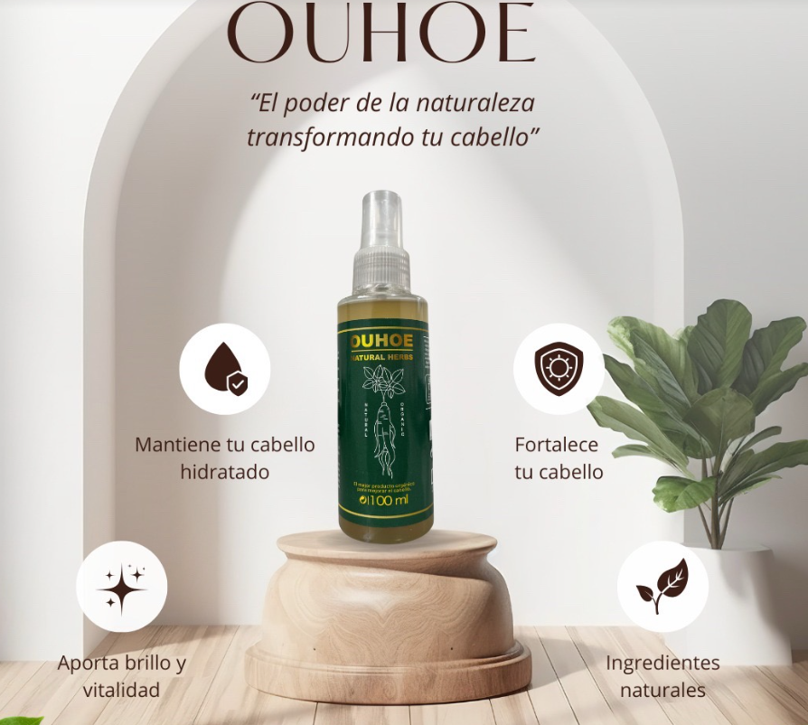 🌿 ¡Cuida tu cabello con el poder natural del Tónico Capilar OUHOE! 🔥 ¡